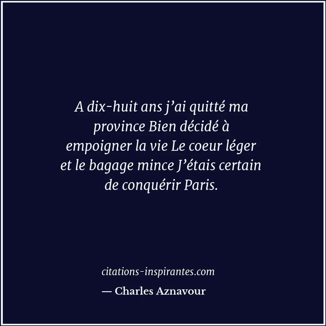 Citation de Charles Aznavour