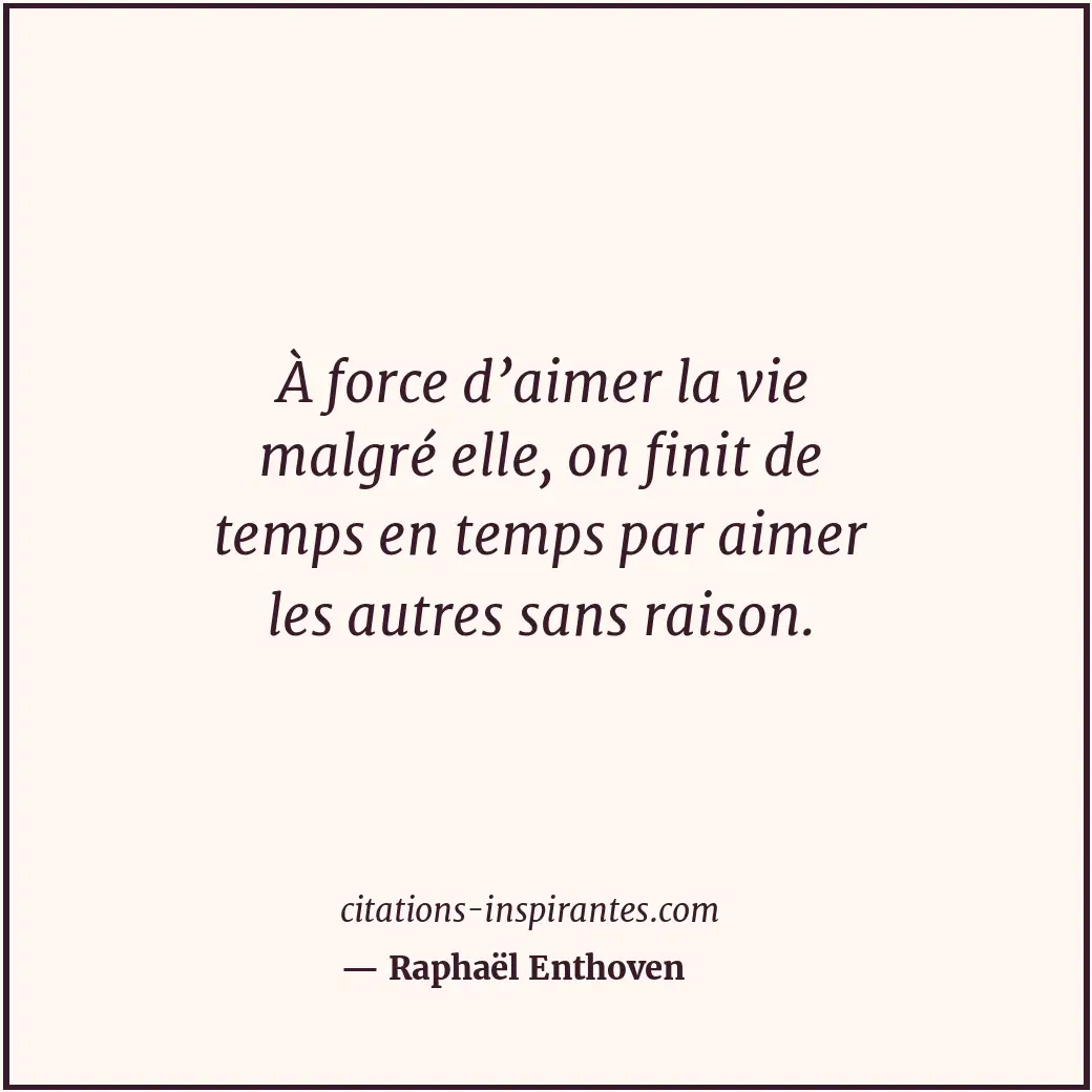 Citation de Raphaël Enthoven