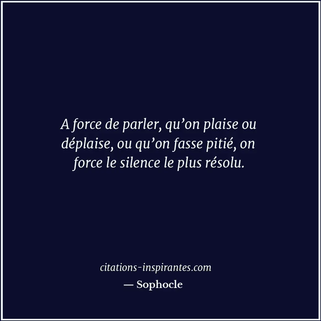Citation de Sophocle