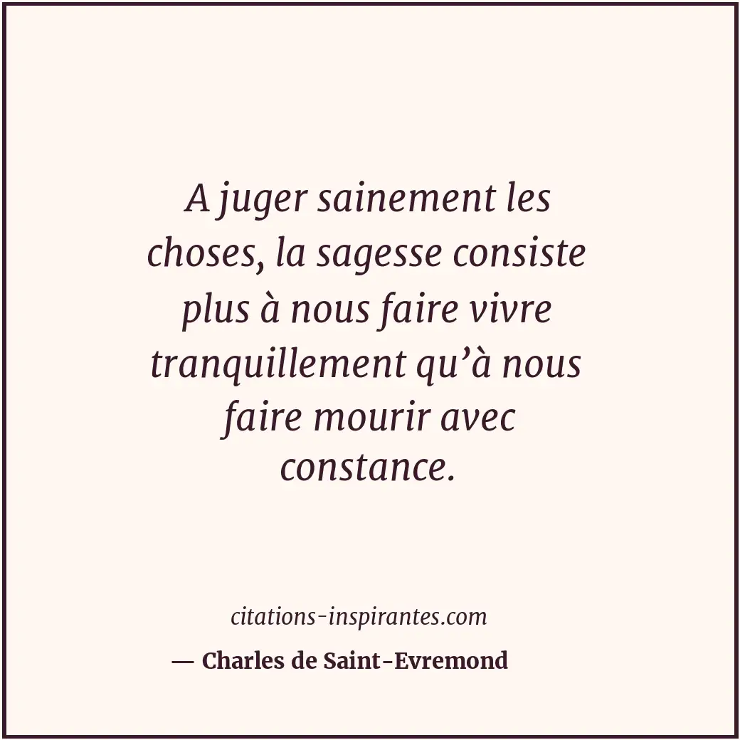 Citation de Charles de Saint-Evremond