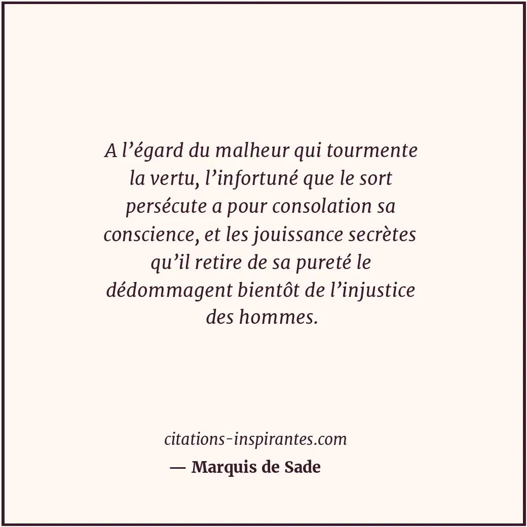 Citation de Marquis de Sade