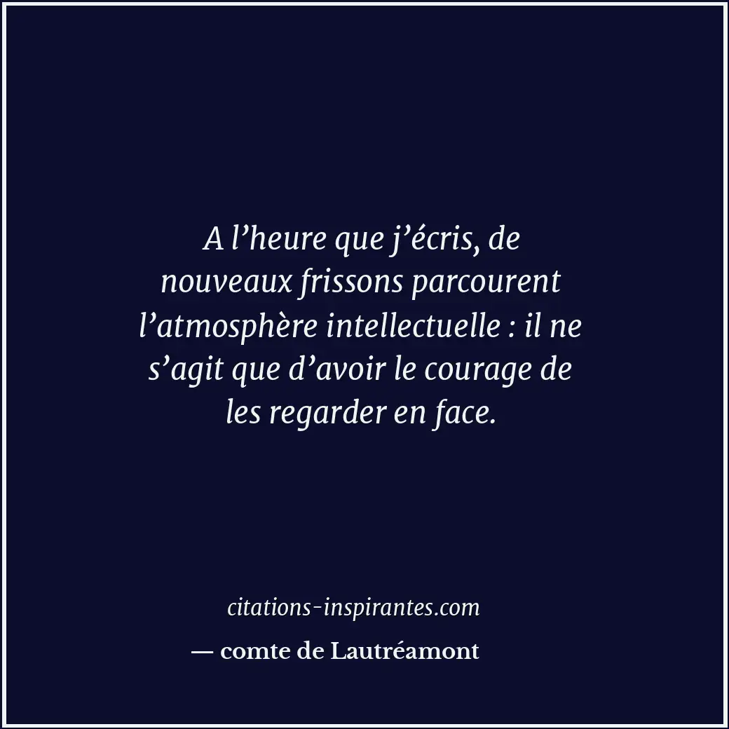 Citation de comte de Lautréamont