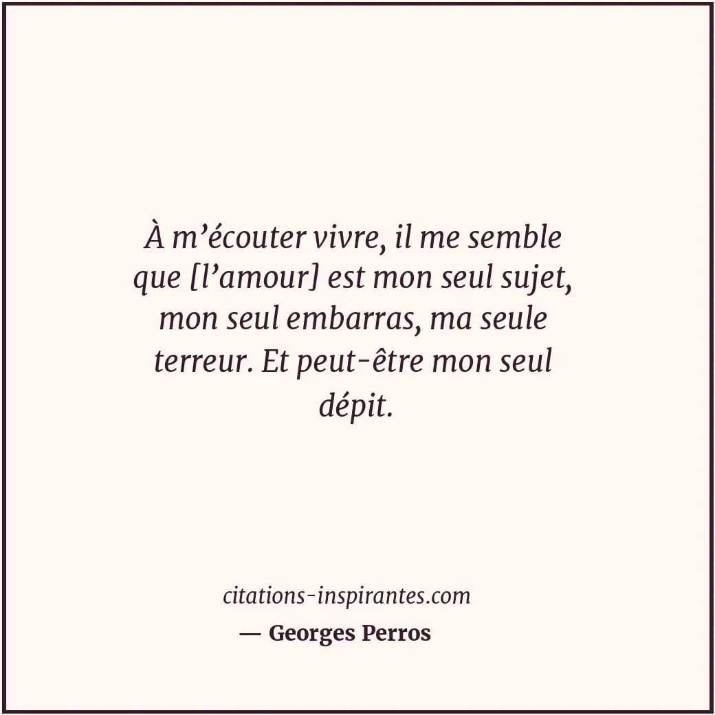 Citation de Georges Perros