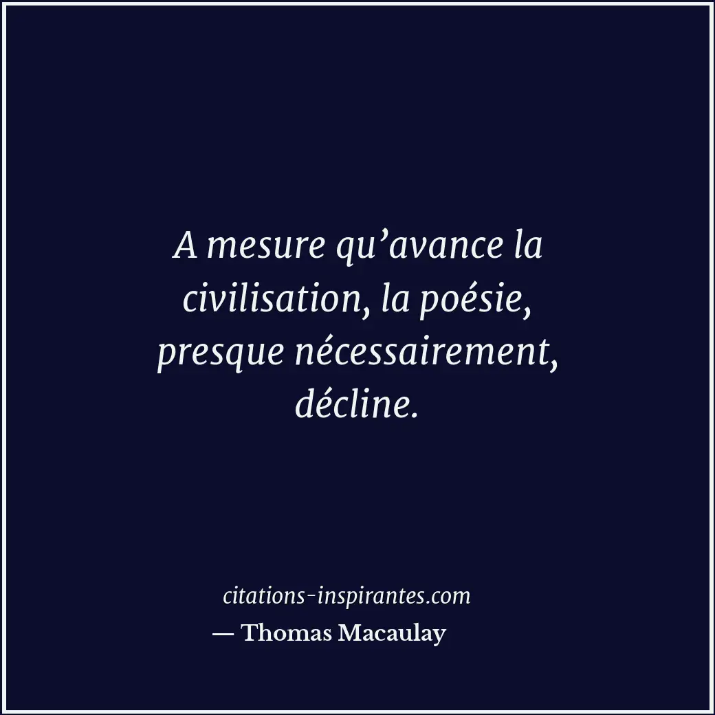 Citation de Thomas Macaulay