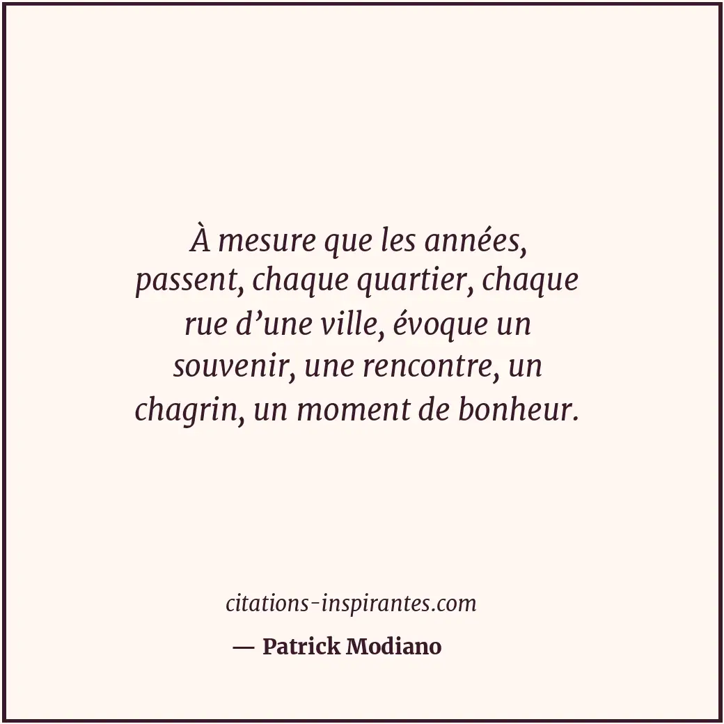 Citation de Patrick Modiano
