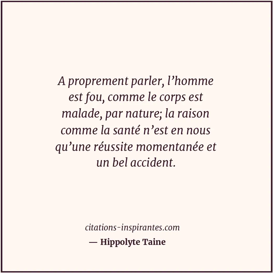 Citation de Hippolyte Taine