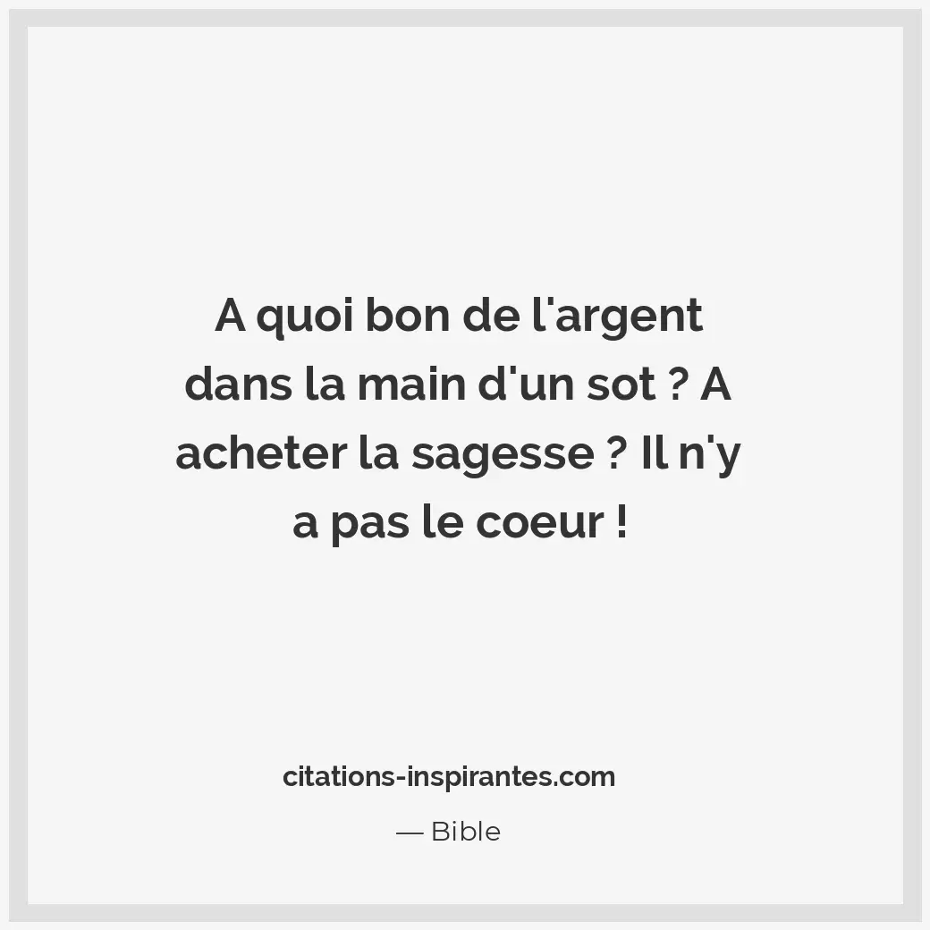 Citation de Bible