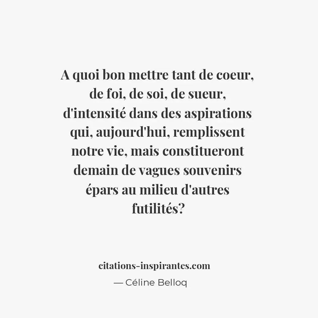 Citation de Céline Belloq