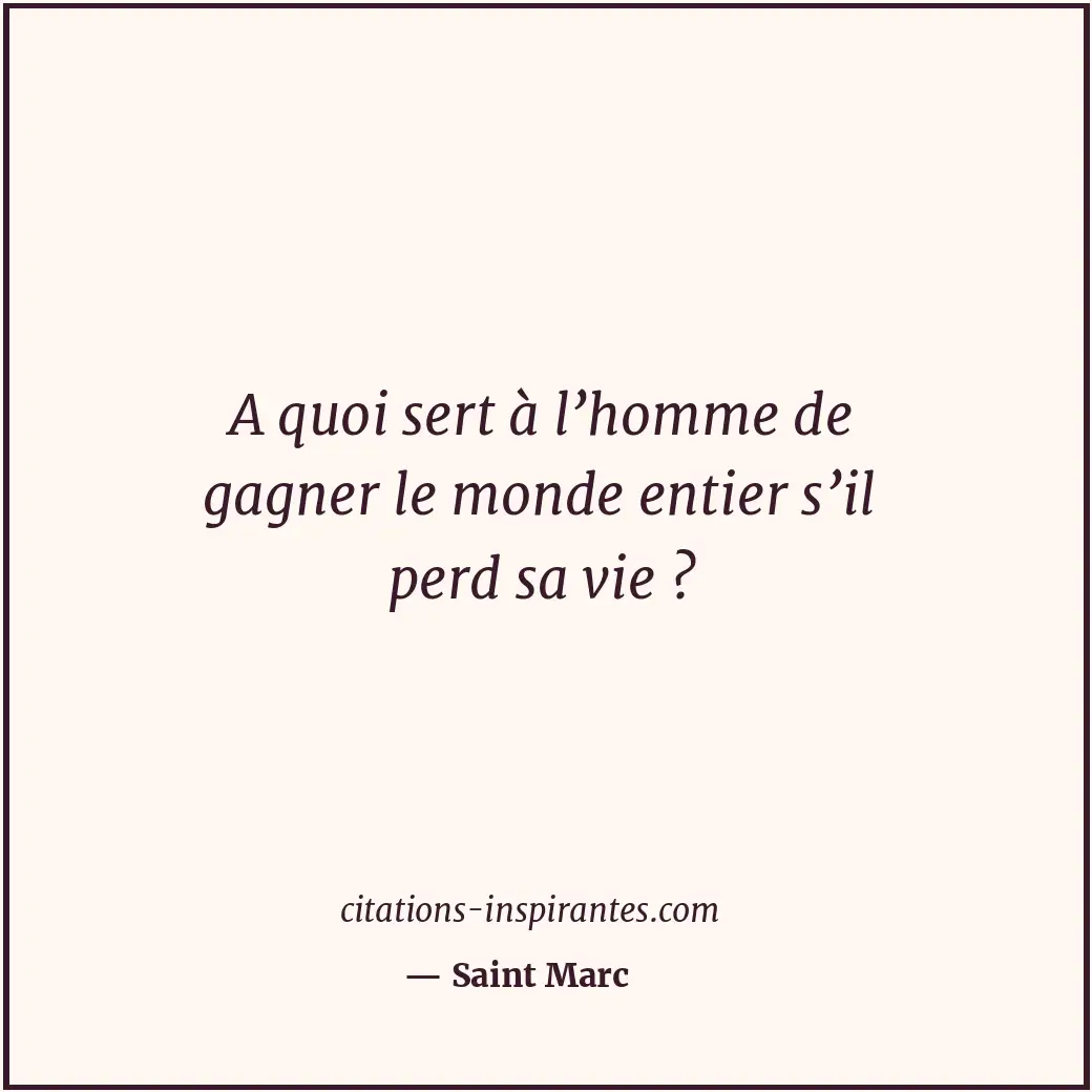 Citation de Saint Marc