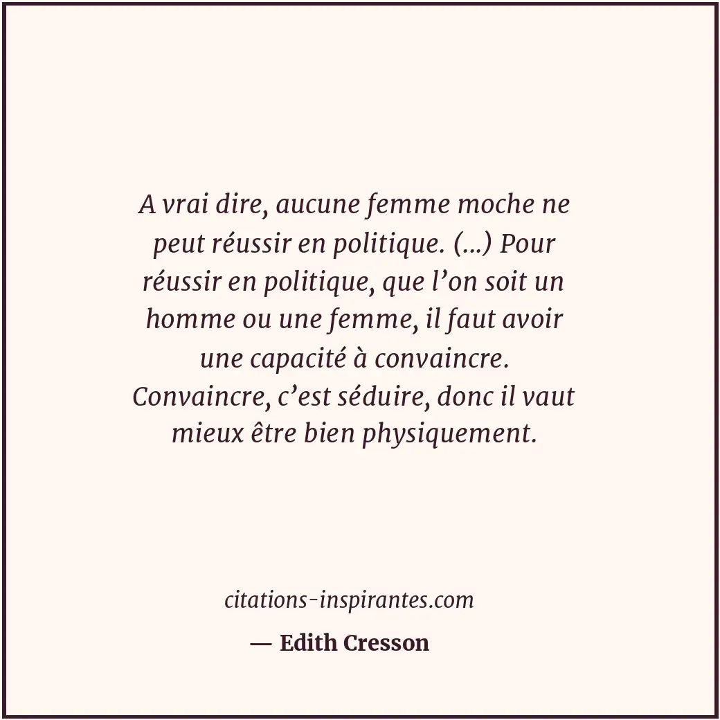 Citation de Edith Cresson