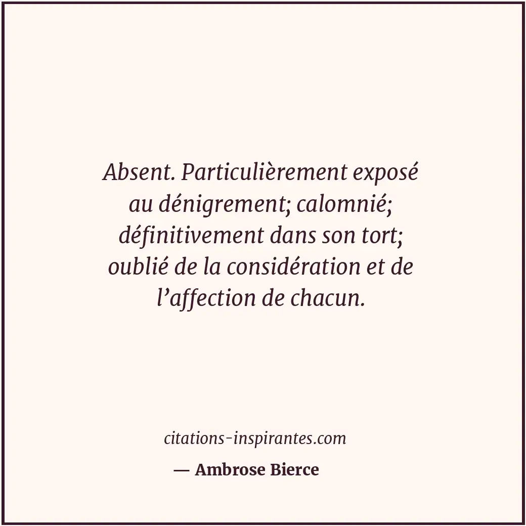 Citation de Ambrose Bierce
