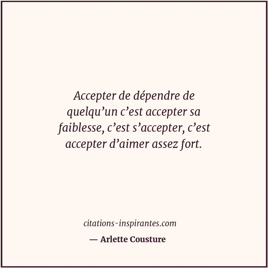 Citation de Arlette Cousture