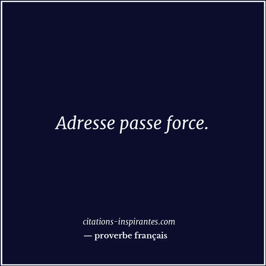 Citation de proverbe français