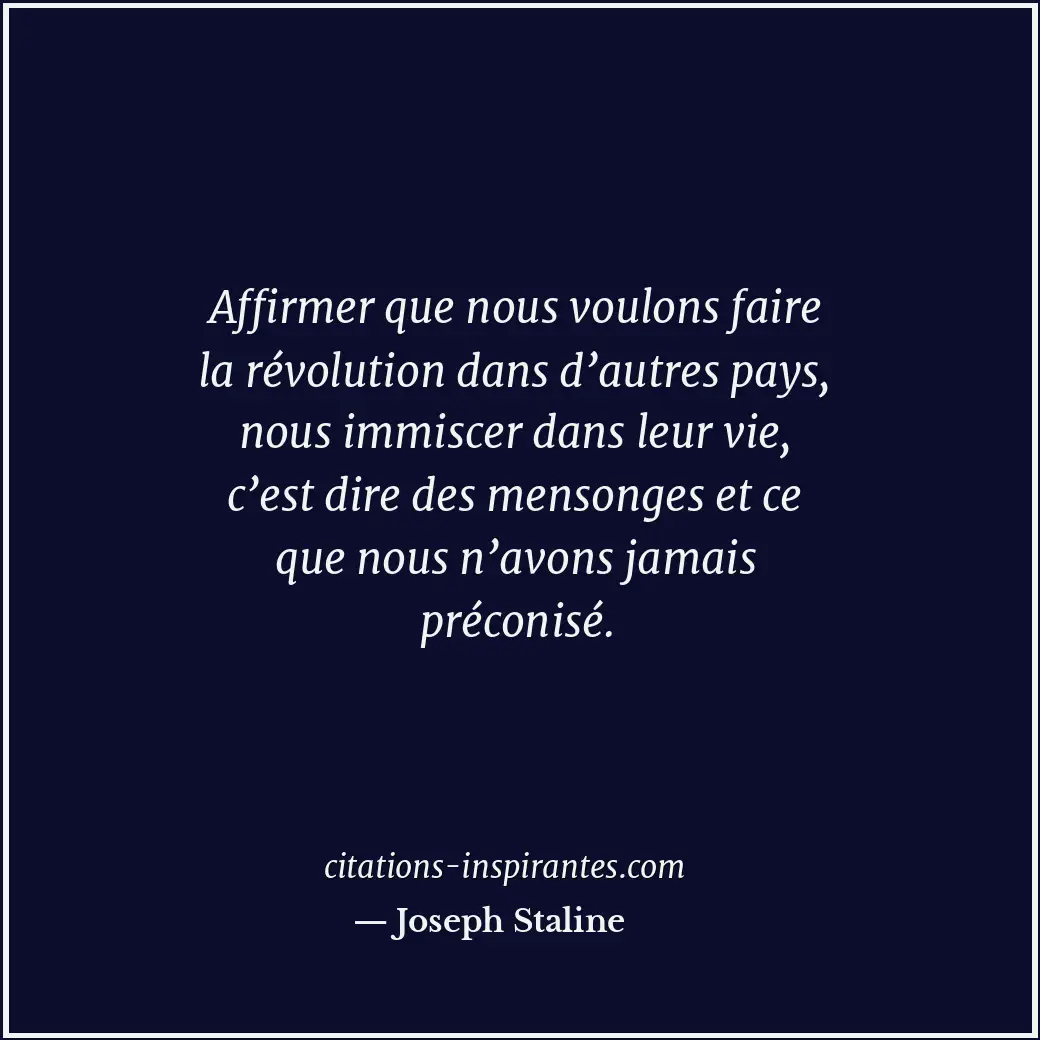 Citation de Joseph Staline