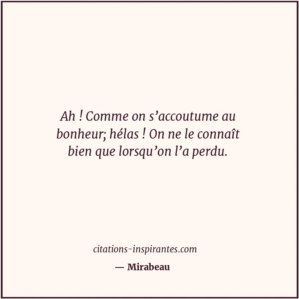 Citation de Mirabeau