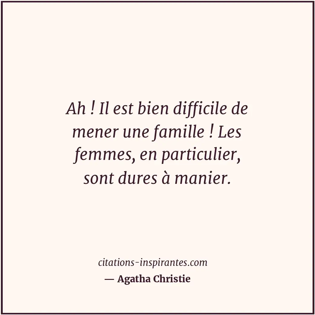 Citation de Agatha Christie