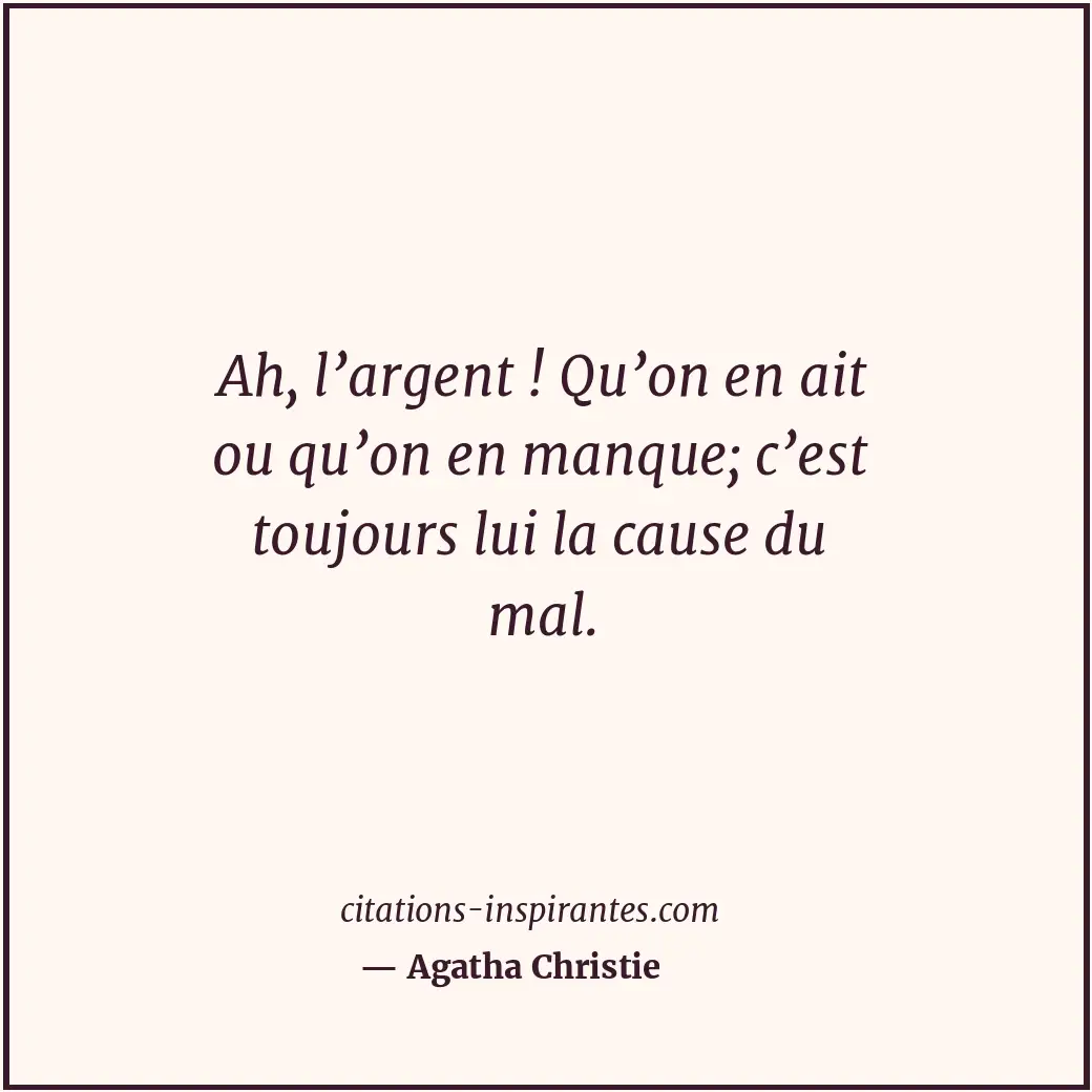 Citation de Agatha Christie
