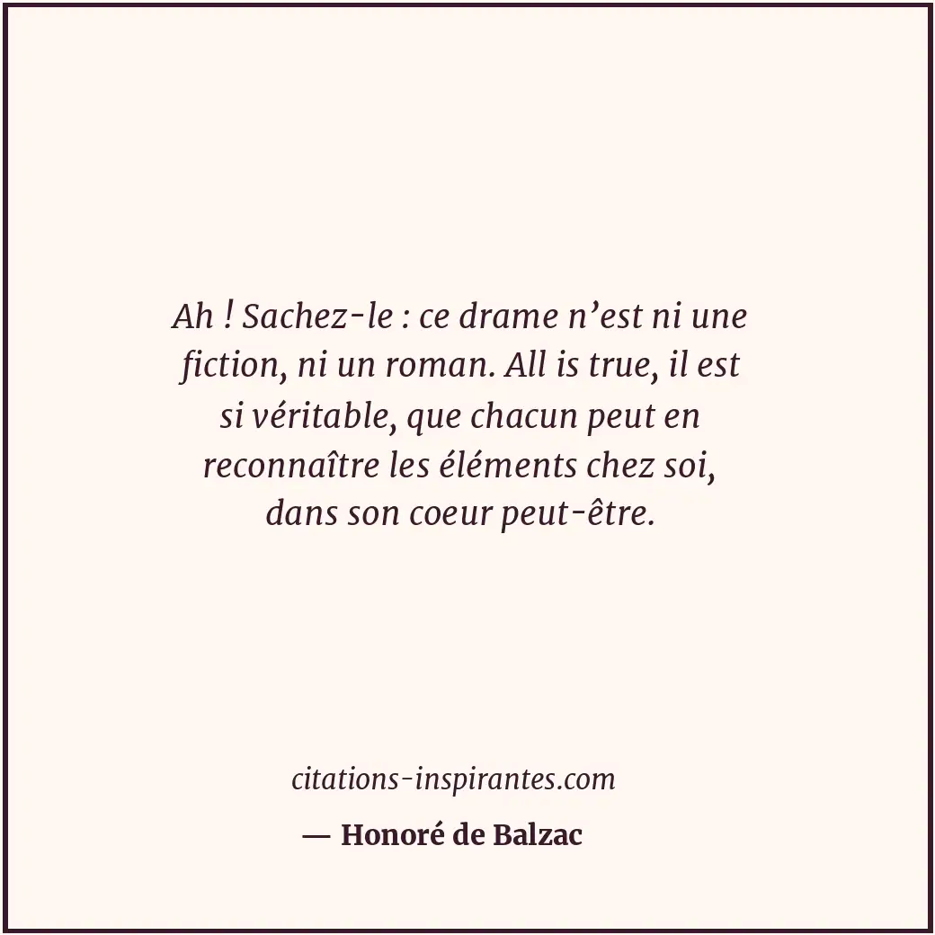Citation de Honoré de Balzac