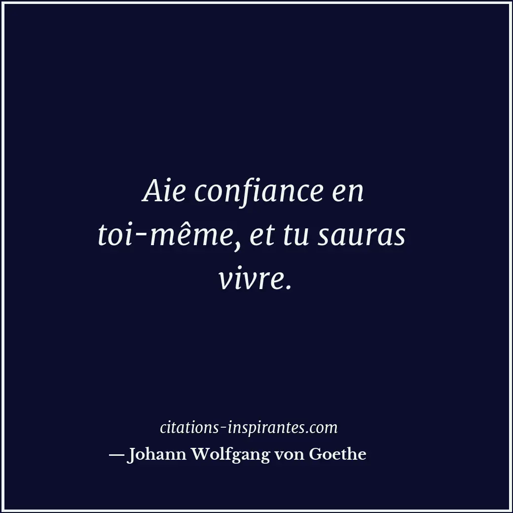 Citation de Johann Wolfgang von Goethe