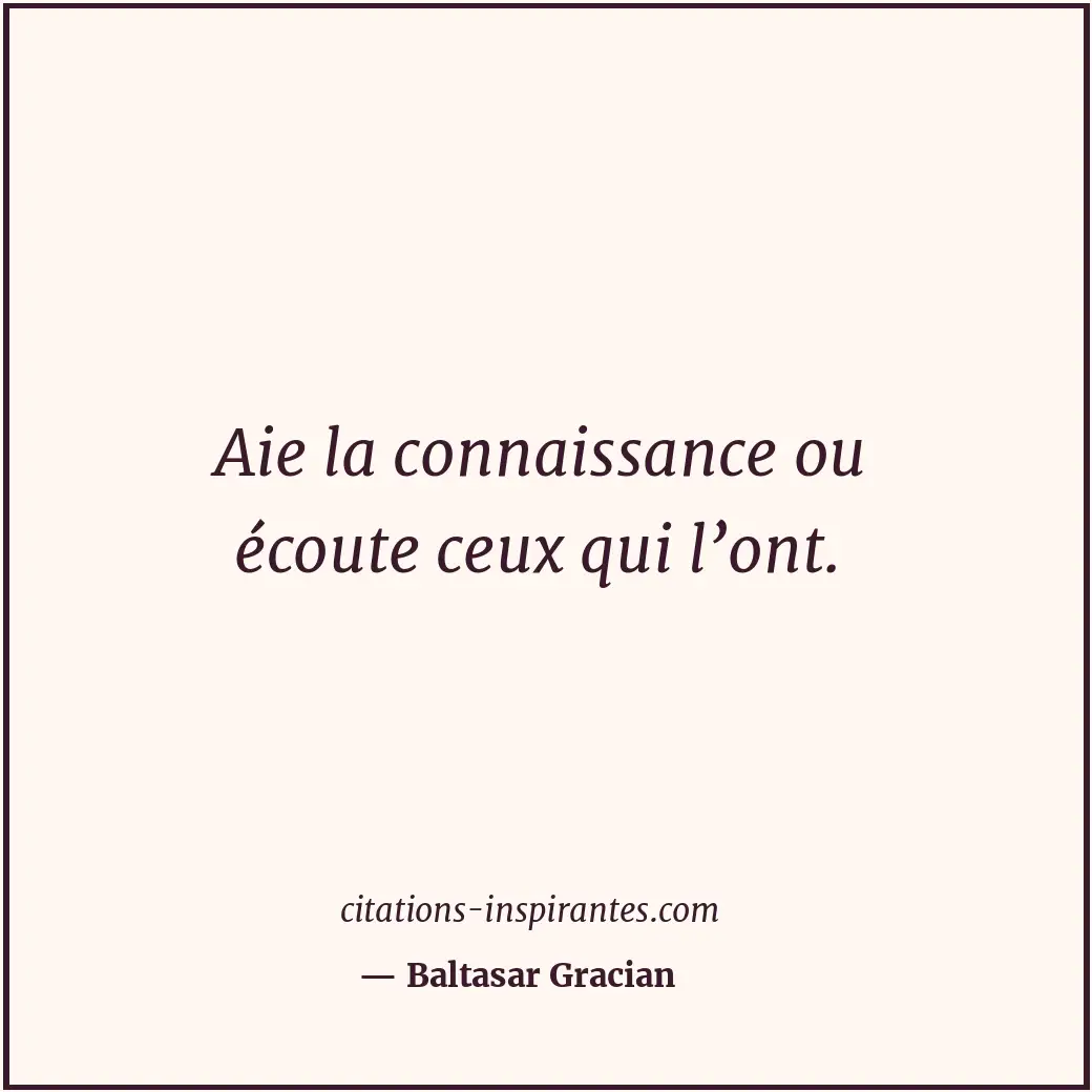 Citation de Baltasar Gracian