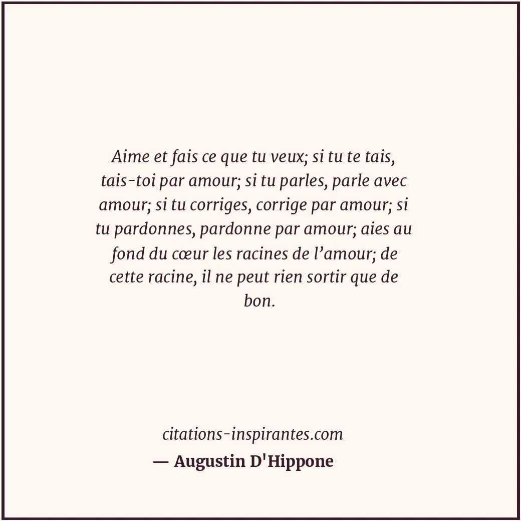 Citation de Augustin D'Hippone