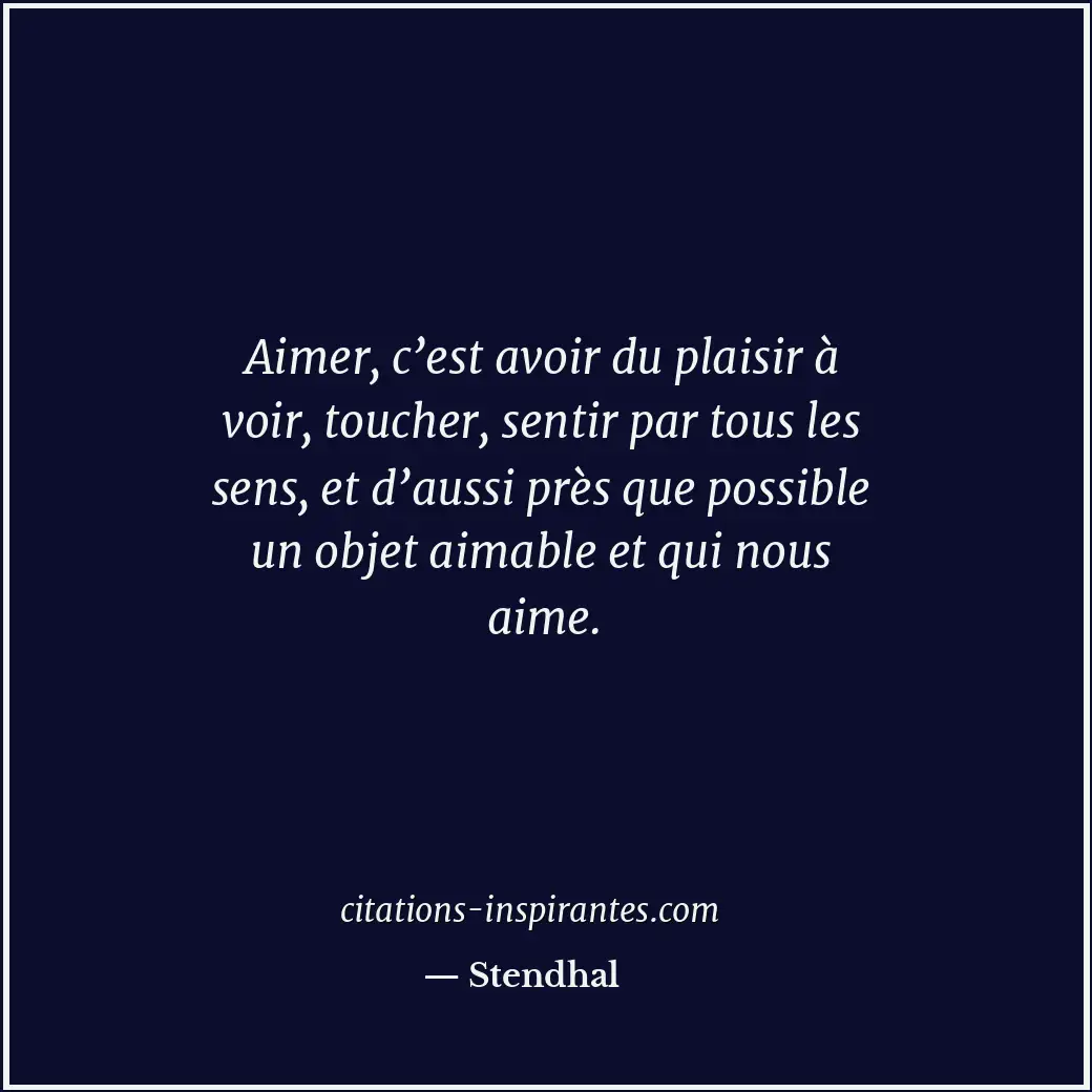 Citation de Stendhal