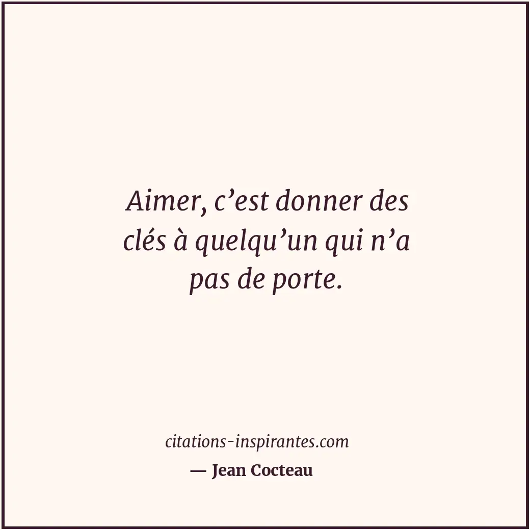Citation de Jean Cocteau