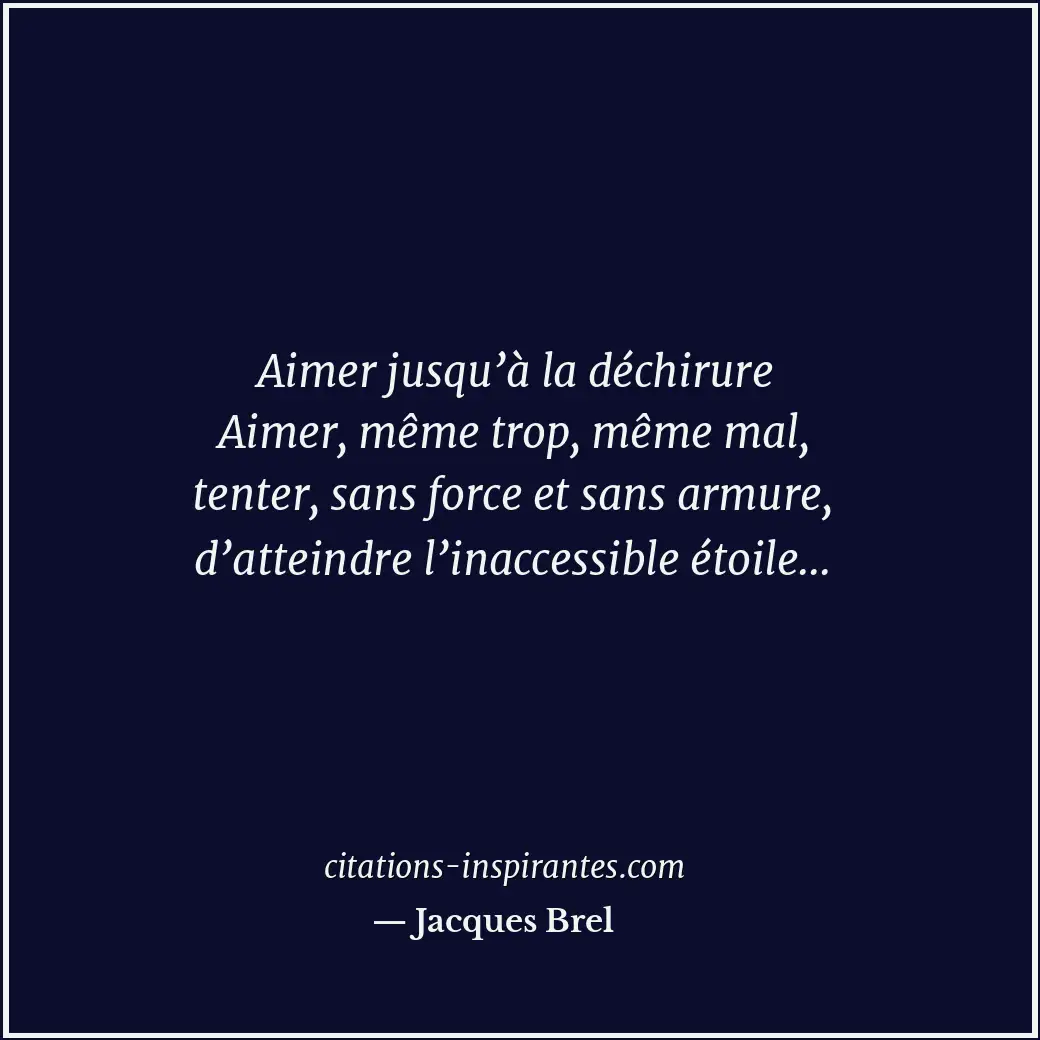 Citation de Jacques Brel
