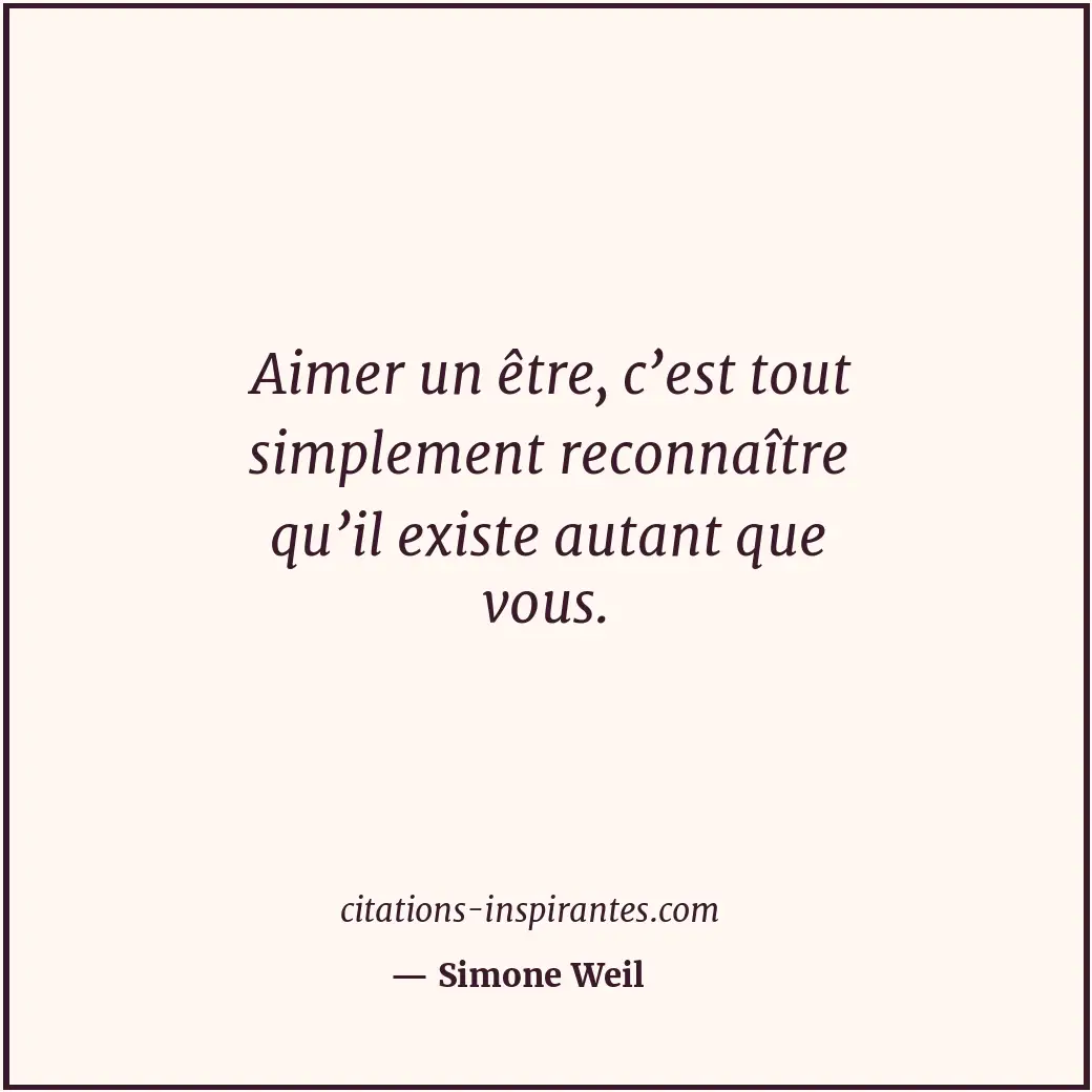Citation de Simone Weil