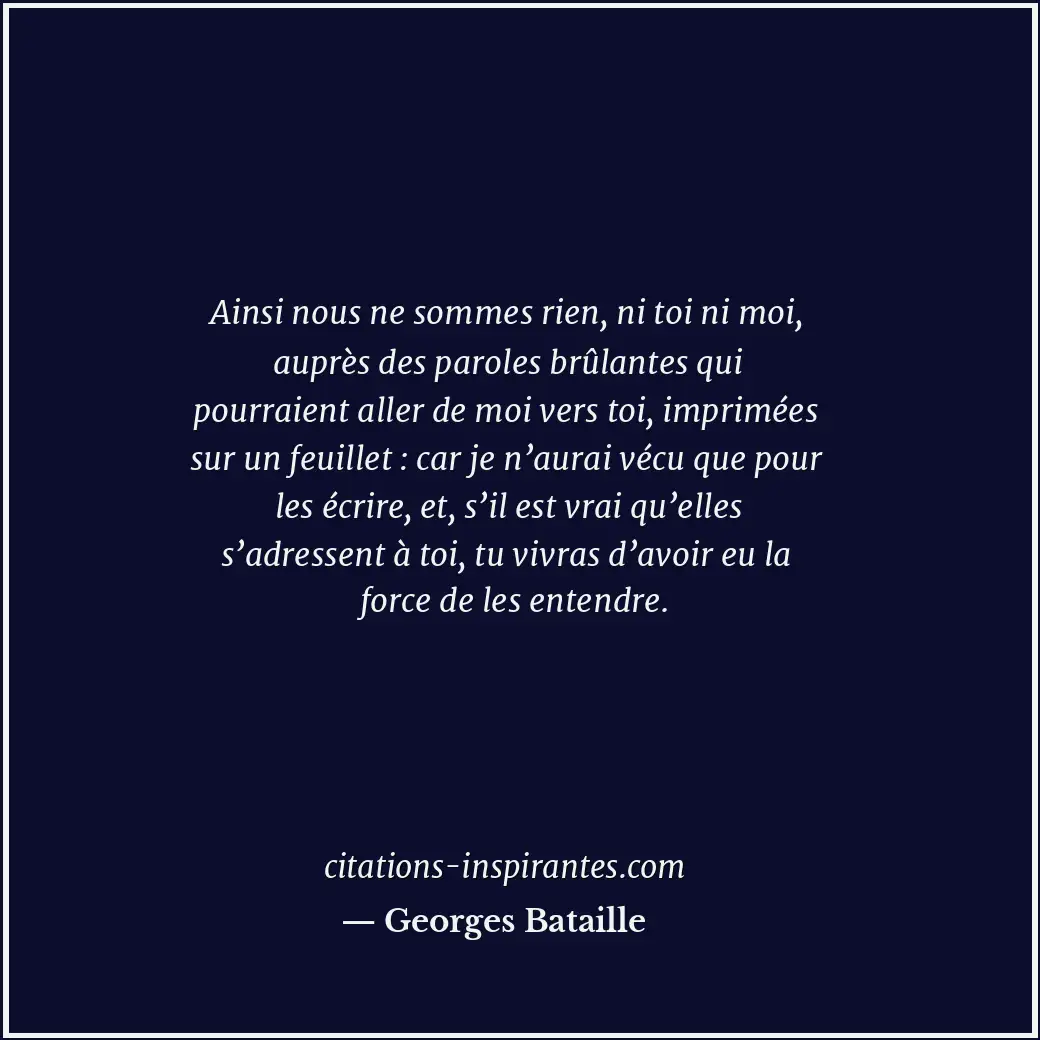 Citation de Georges Bataille