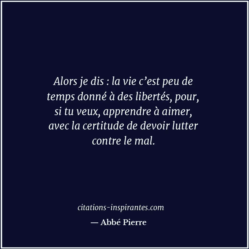 Citation de Abbé Pierre