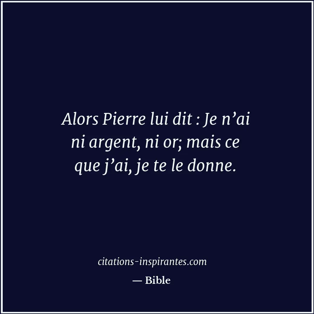 Citation de Bible