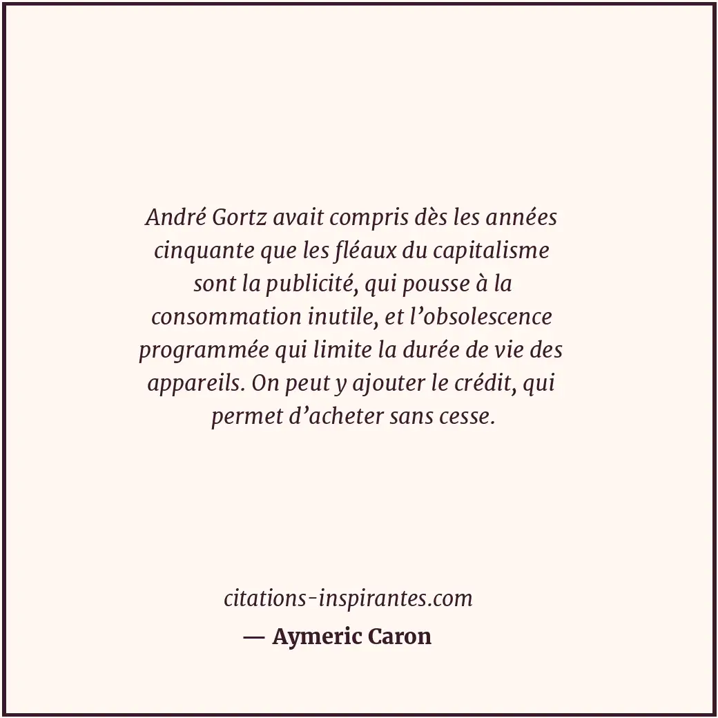 Citation de Aymeric Caron