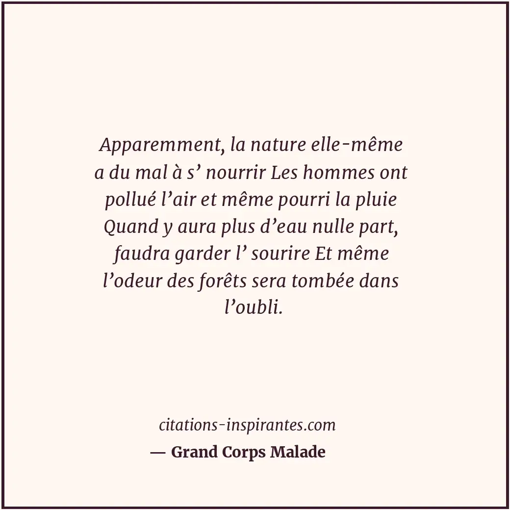 Citation de Grand Corps Malade