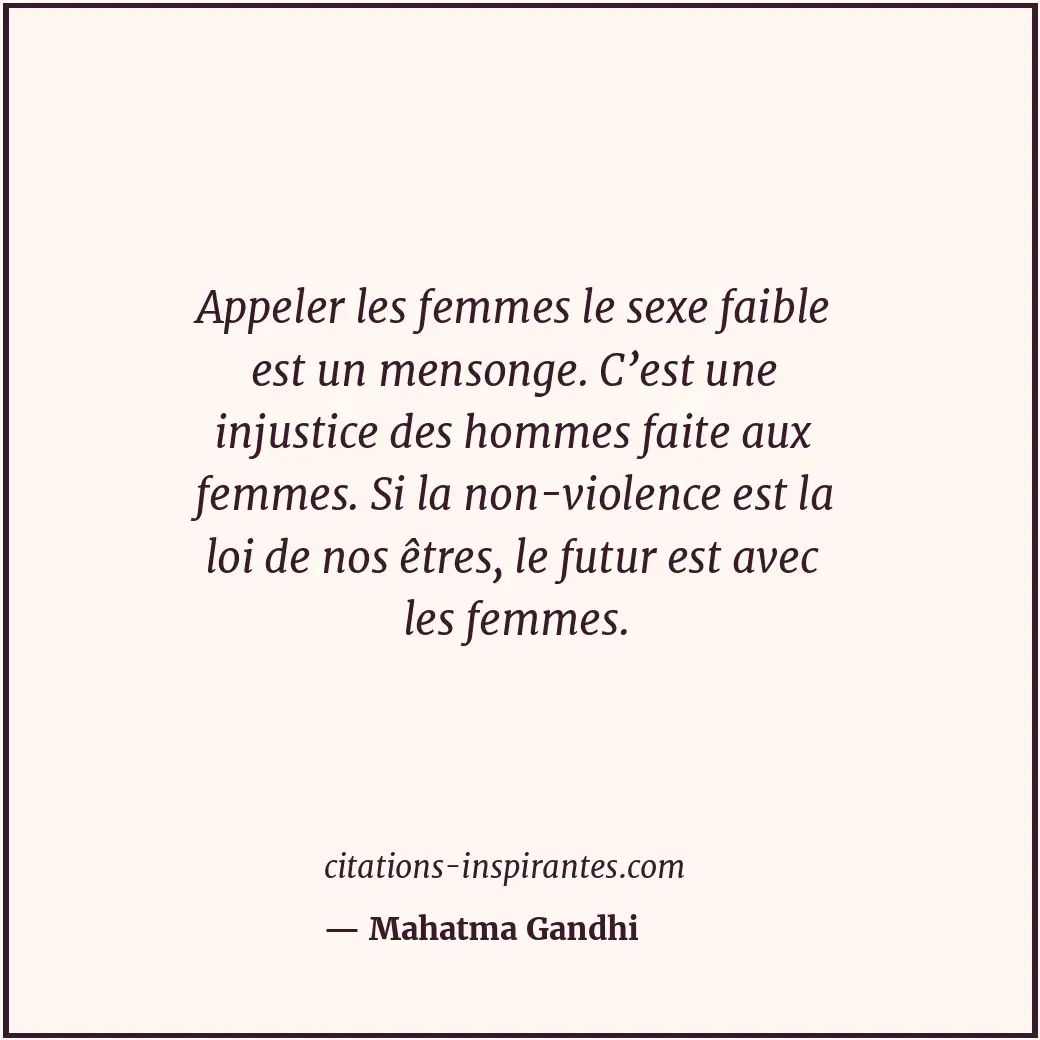 Citation de Mahatma Gandhi