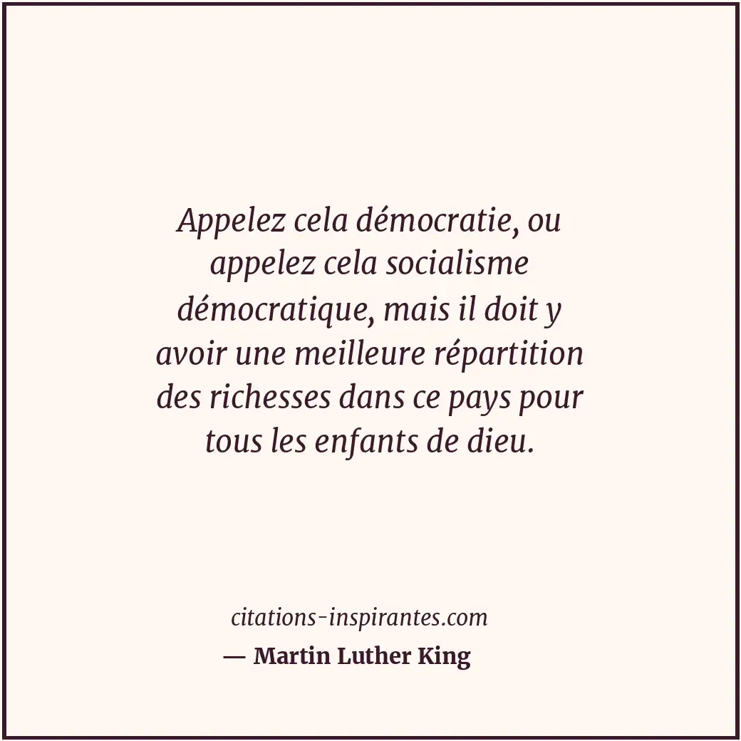 Citation de Martin Luther King