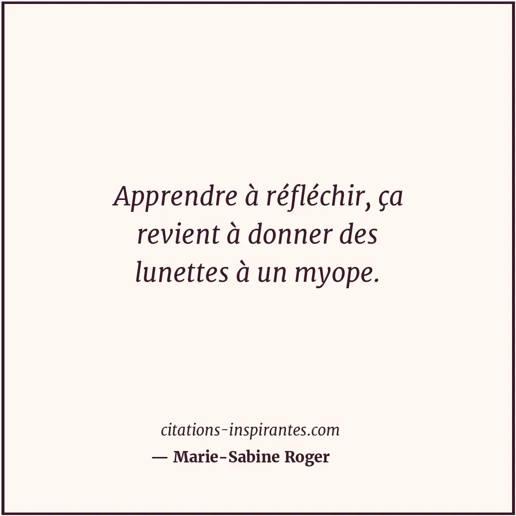 Citation de Marie-Sabine Roger