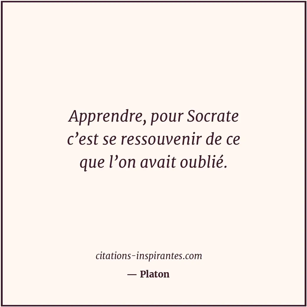Citation de Platon