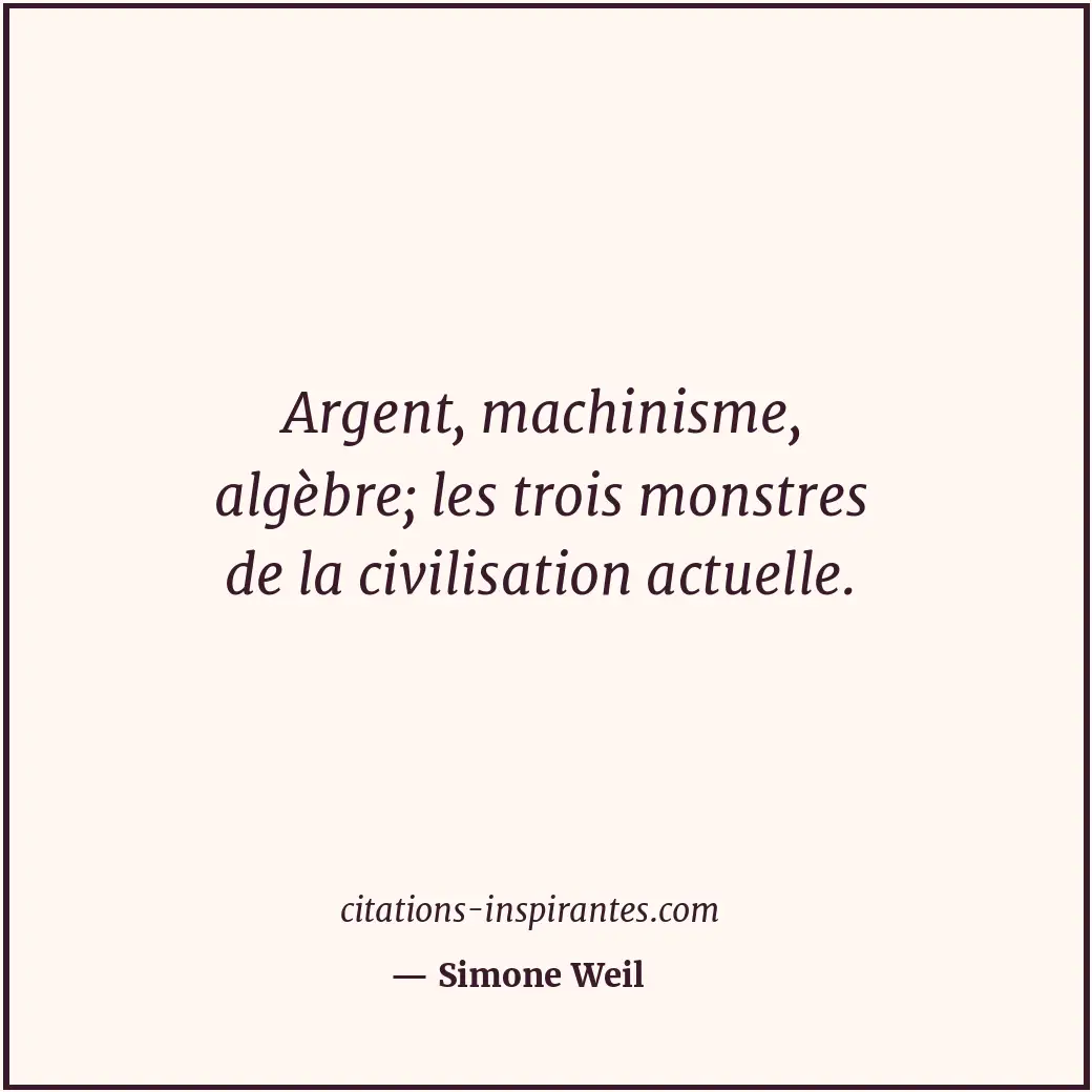 Citation de Simone Weil