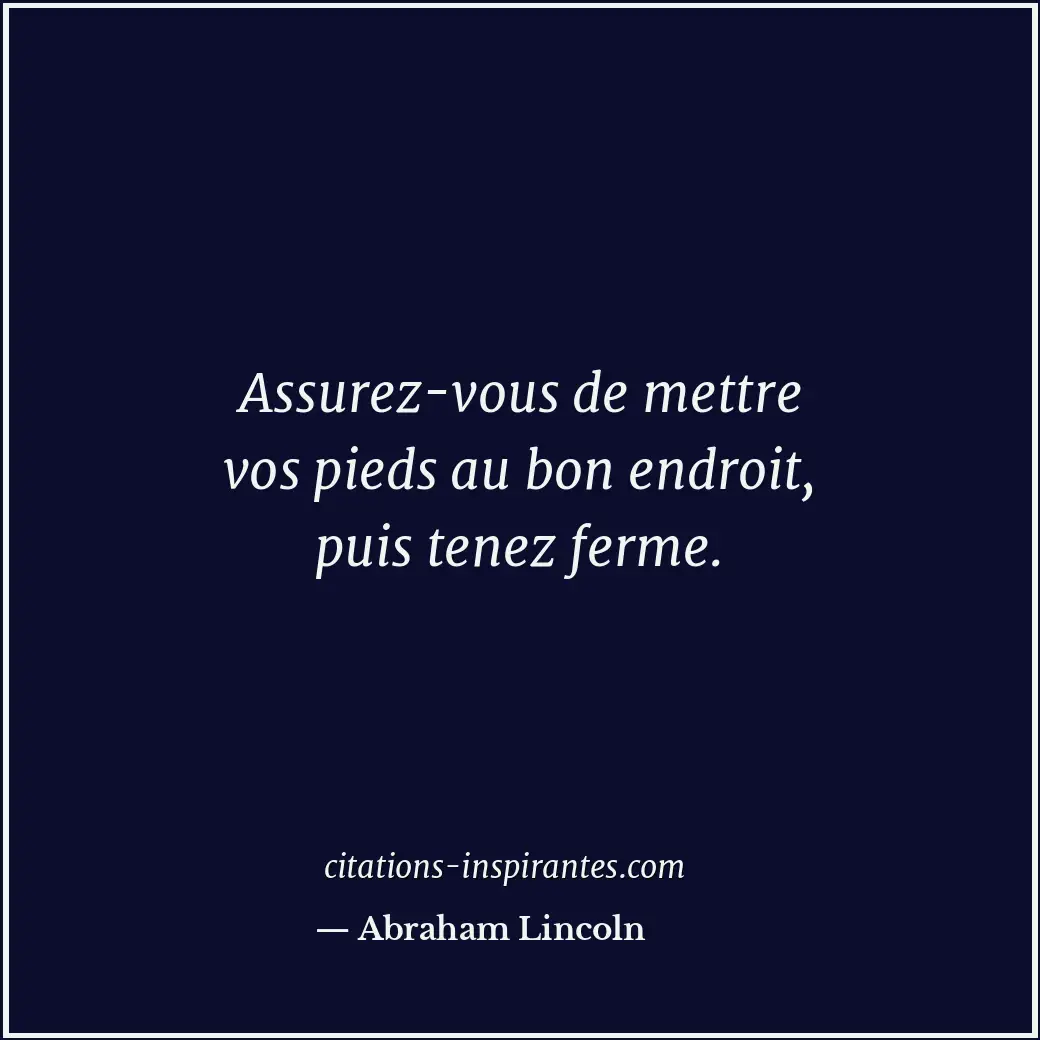 Citation de Abraham Lincoln