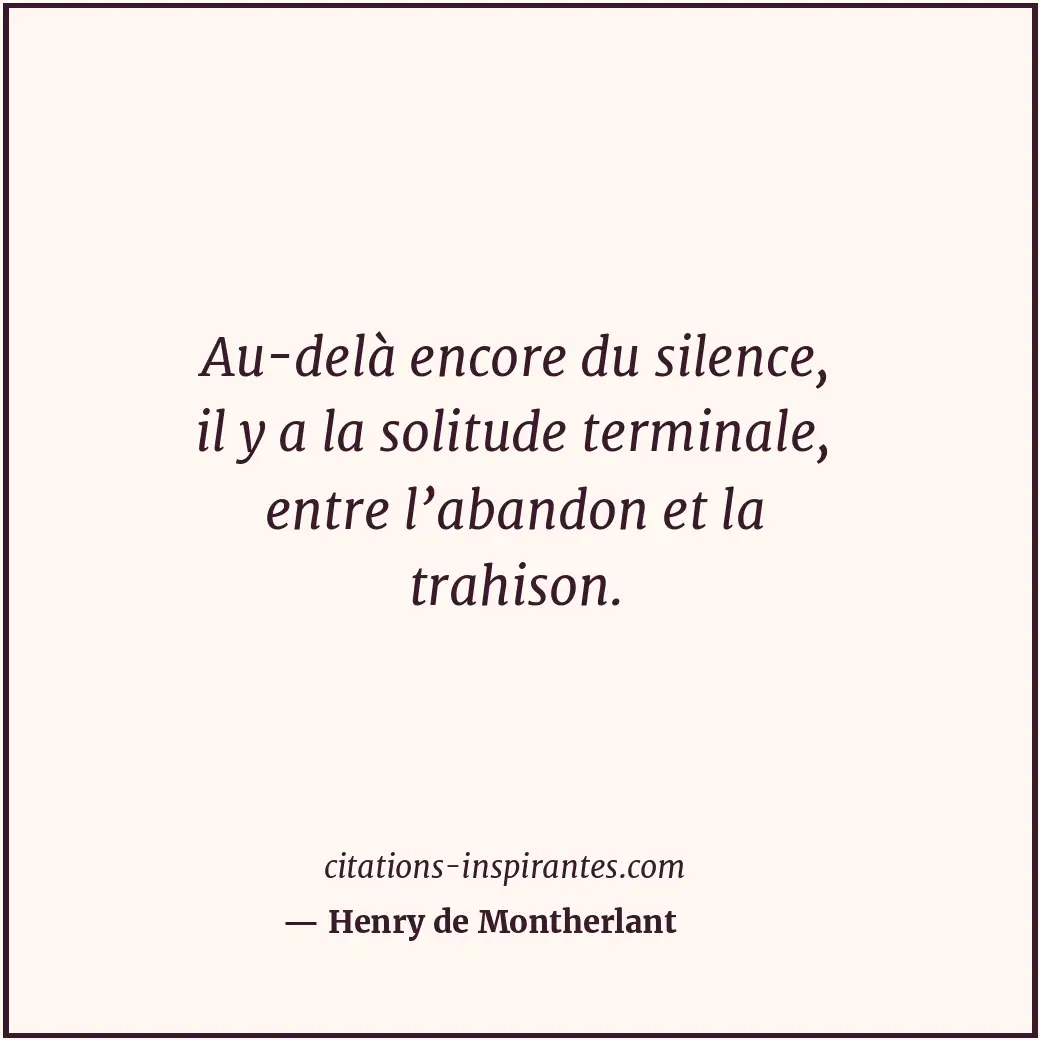 Citation de Henry de Montherlant