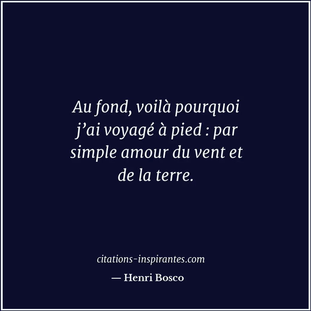 Citation de Henri Bosco
