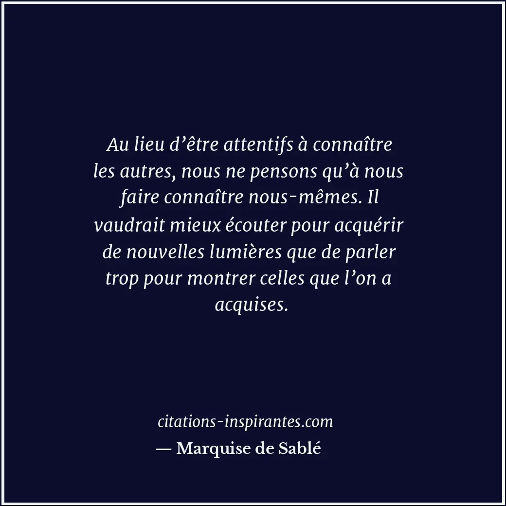 Citation de Marquise de Sablé