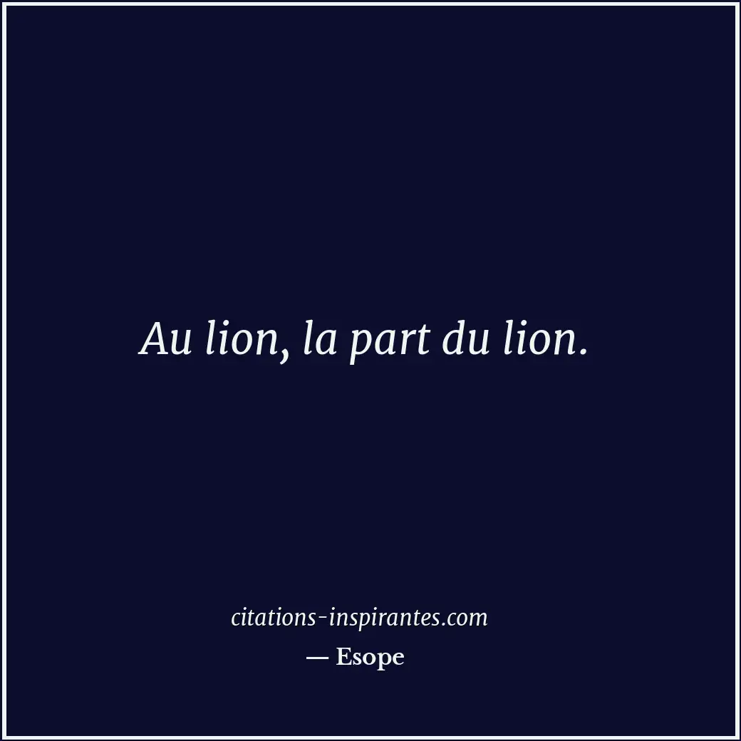 Citation de Esope
