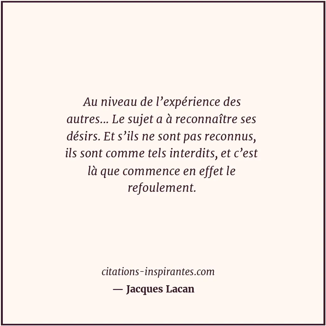 Citation de Jacques Lacan