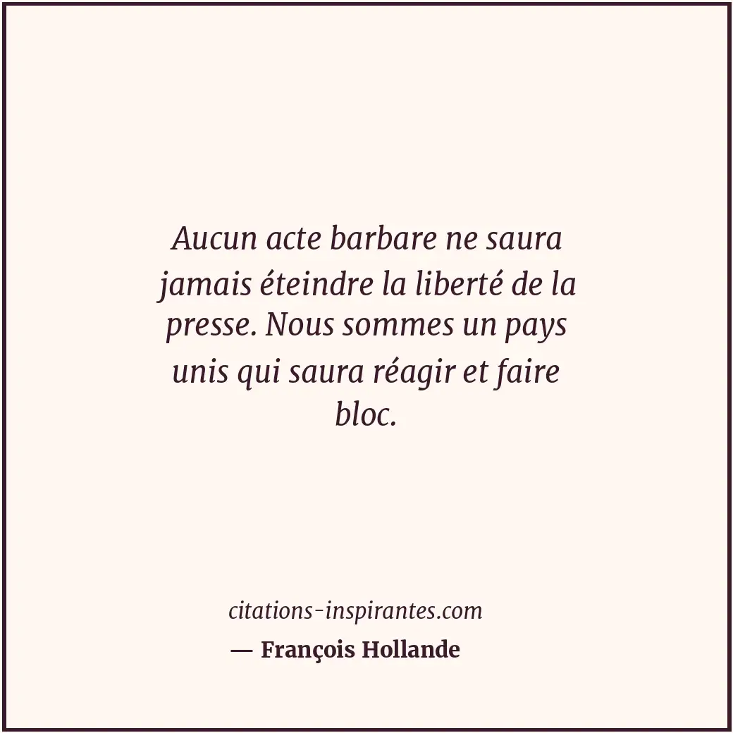 Citation de François Hollande