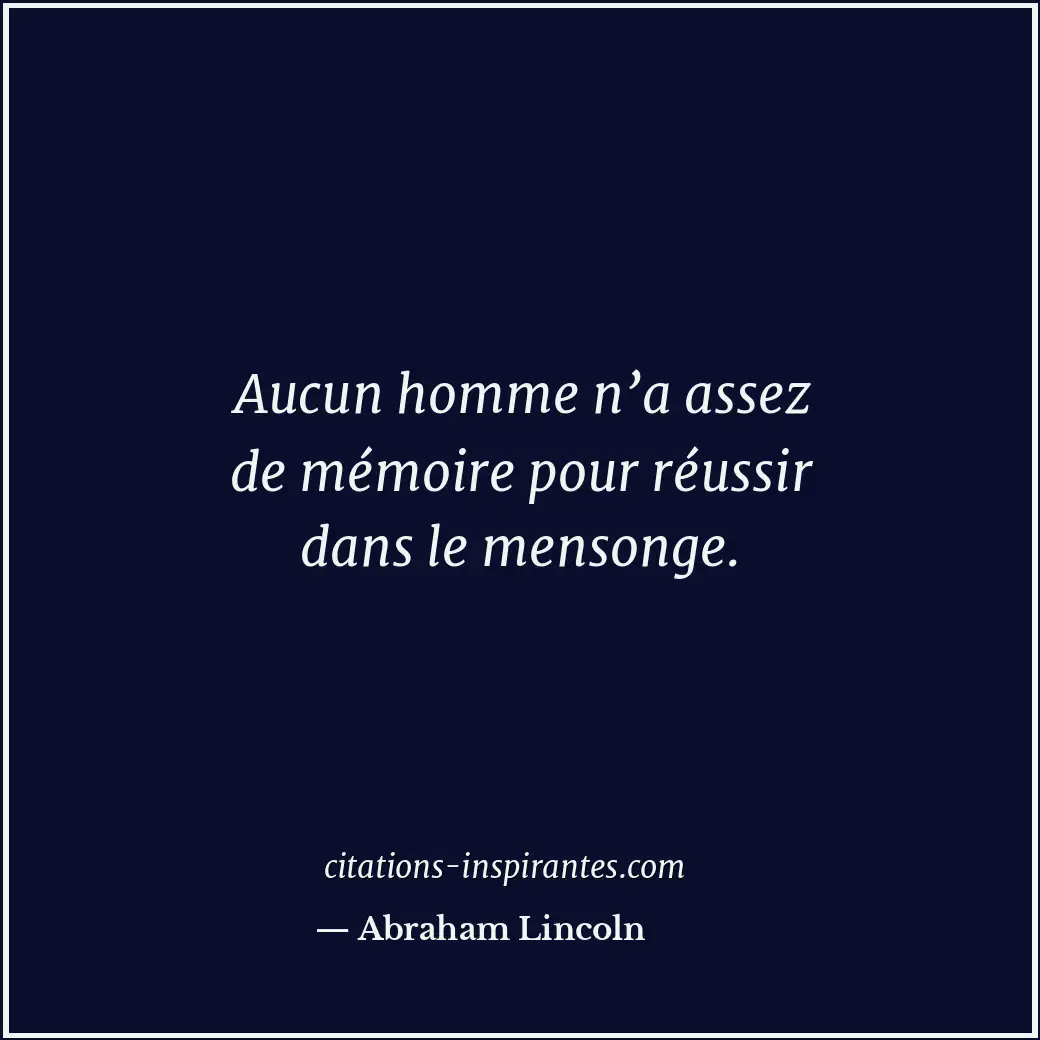 Citation de Abraham Lincoln