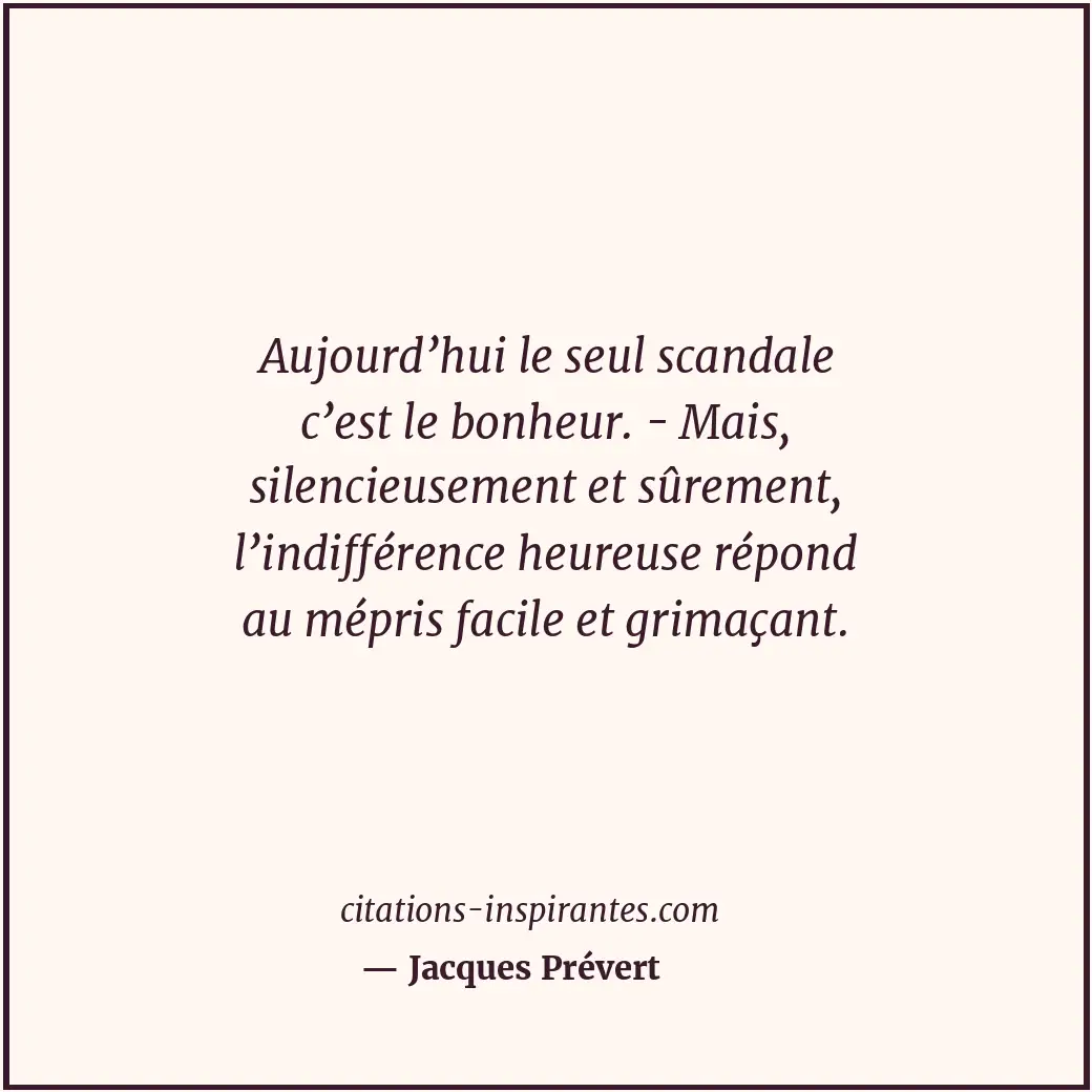 Citation de Jacques Prévert