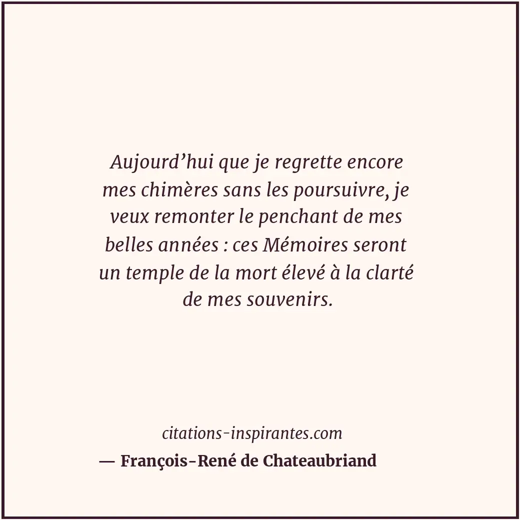 Citation de François-René de Chateaubriand