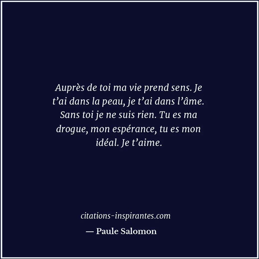Citation de Paule Salomon